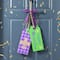 Glitzhome® 25.5" Happy Mardi Gras Day Wooden Bookmark Door Hanger